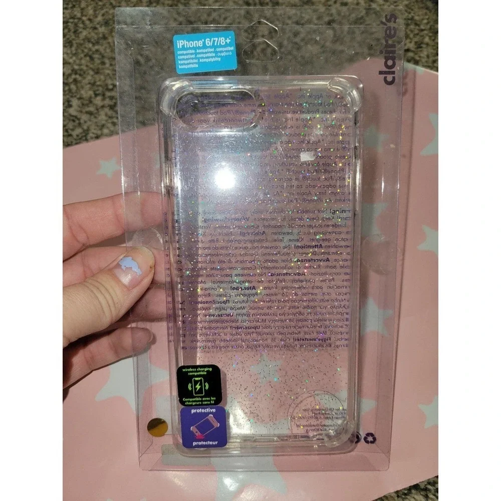 Clear Glitter Iphone 6/7/8+ case